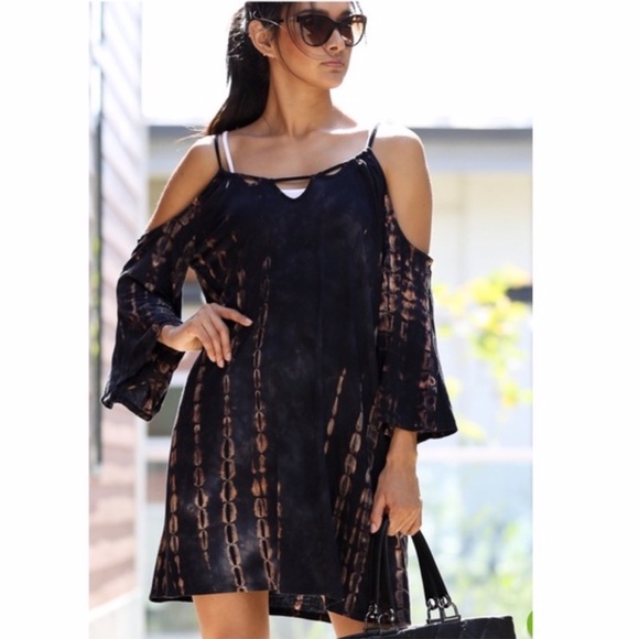 Tie Dye Open Shoulder Dress - Picture 2 of 2